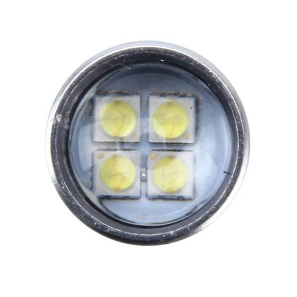 9005 LED Headlight Bulb For Front Fog Lights Everyday Driving - close-up of 4-LED chip bulb front view, slim 9005 base design