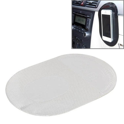 Car Anti-Slip Sticky Mat for Phones and Car Accessories on dashboard securing smartphone and sunglasses with durable rubber grip