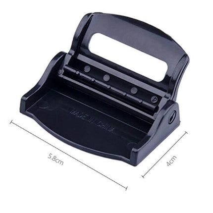 2 Pack Car Safety Seat Belt Adjuster For Comfortable Shoulder Fit black plastic clip-on adjuster showing dimensions 5.8cm x 4cm