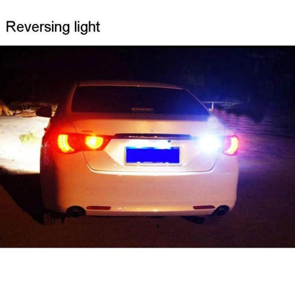 Two Pack 39mm White LED License Plate Reading Lights installed on vehicle showing bright white plate illumination at night