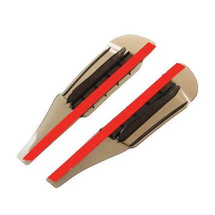 Durable Flexible Rain Shields for Car Rearview Mirrors, 2 Pack - brown flexible clip-on shield pair for side mirror water deflection