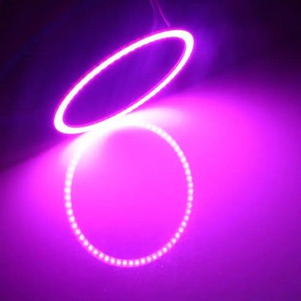 80mm Angel Eye LED Ring For Car Headlights Red Green Pink