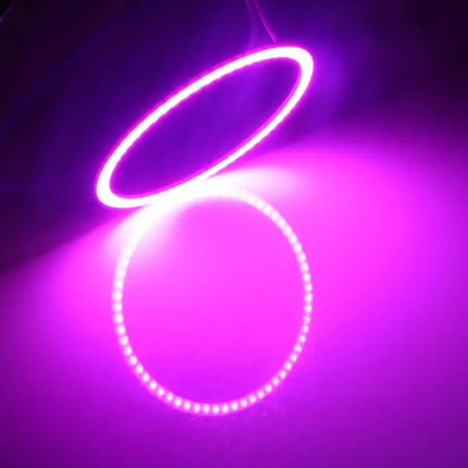 80mm Angel Eye LED Ring For Car Headlights Red Green Pink