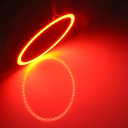 80mm Angel Eye LED Ring For Car Headlights Red Green Pink