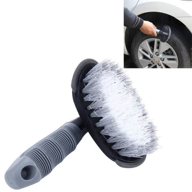 KANEED Car Wheel Brush for Cleaning Tires and Surfaces handheld scrub brush removing dirt from car wheel and rim with ergonomic grip