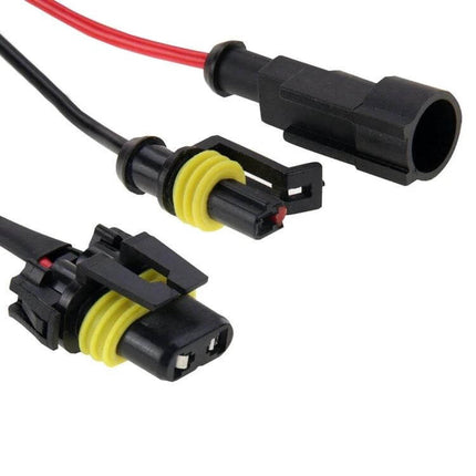 Xenon Car Headlight Bulbs 4300K Pack of 2 For Cars wiring adapter harness connectors shown