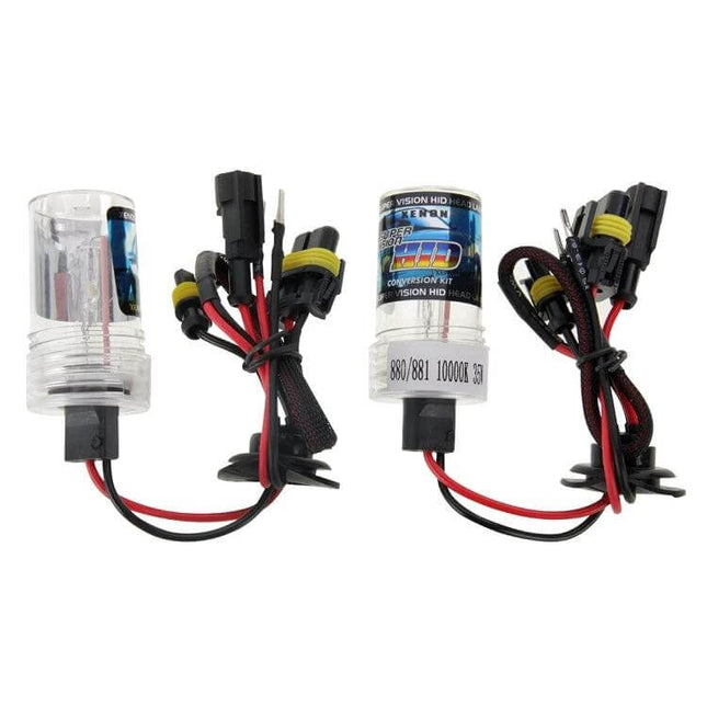 HID Car Headlight Bulb Pack of 2 for Night Driving – two xenon-style bulbs with wiring harnesses for brighter nighttime visibility