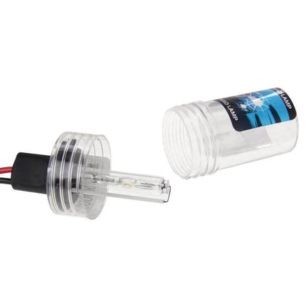 H7 HID Xenon Waterproof Headlamp For Night Driving - clear protective case and bulb shown