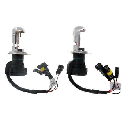 H4 HID Xenon Headlamp Waterproof for Night Driving dual bulbs with wiring harnesses, daylight-color bright output for improved night visibility