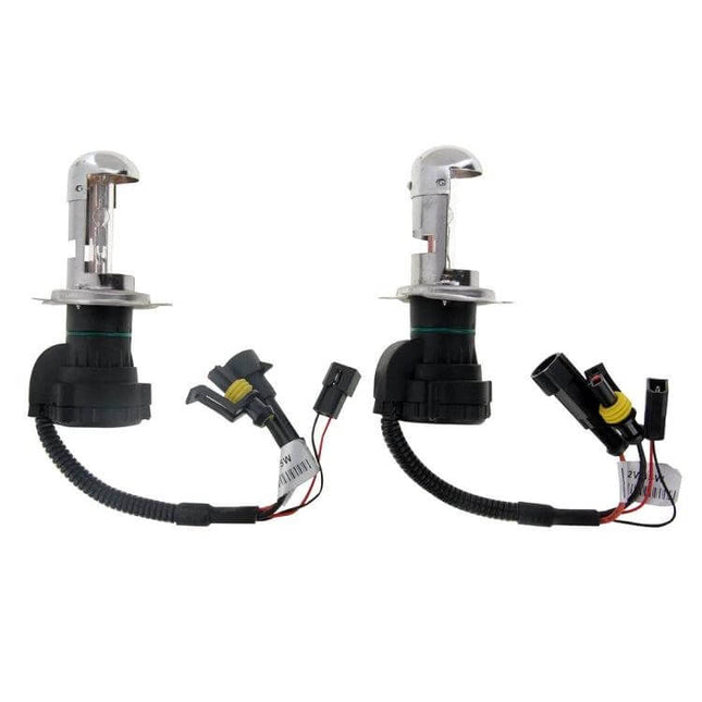 H4 HID Xenon Headlamp Waterproof for Night Driving dual bulbs with wiring harnesses, daylight-color bright output for improved night visibility