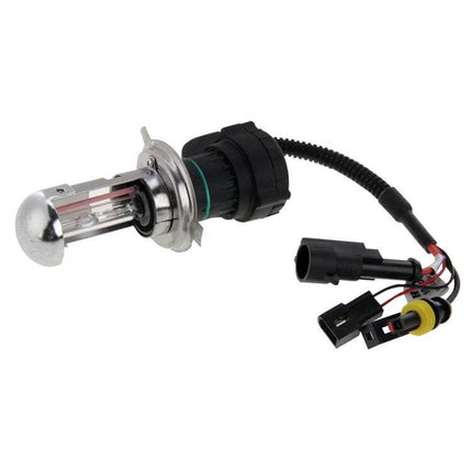 H4 HID Xenon Headlamp Waterproof for Night Driving - single waterproof H4 HID bulb with wiring harness for brighter night and bad-weather visibility