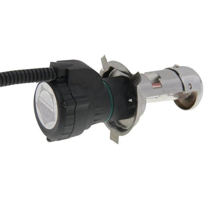 H4 HID Xenon Headlamp Waterproof for Night Driving close-up of waterproof bulb and connector for improved nighttime visibility