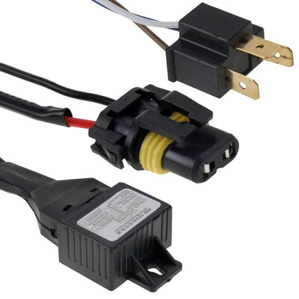 H4 HID Xenon Headlamp Waterproof for Night Driving - waterproof H4 wiring harness, relay and connector for easy installation