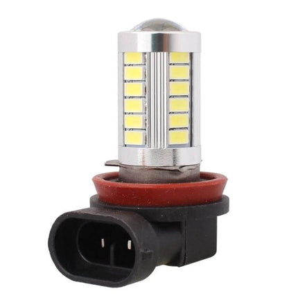 H8 H11 Car Fog Light Bulbs 6500K White 2 Pack For Vehicles LED plug-and-play bulb close-up showing LED chips and connector