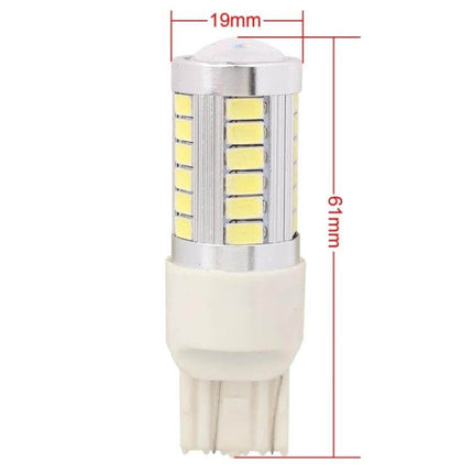 T20 Car Light Bulbs 6500K White for Parking and Signals - 19mm x 61mm LED plug-and-play parking and signal bulb