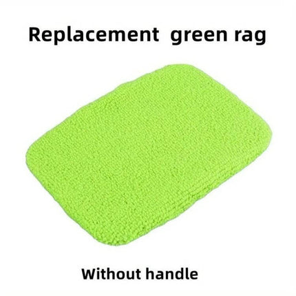 Windshield Wonder Cleaner for Car Windows and Windshields replacement green microfiber rag pad for pivoting head, without handle, close-up