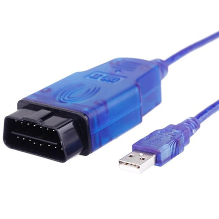 Essential Tool for Daily Vehicle Maintenance Checks - blue OBDII scanner cable with USB connector for quick fault code scans