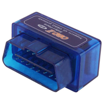 Handy Car Diagnostic Device for Routine Vehicle Checks - compact blue OBD2 scanner plug for reading and clearing engine trouble codes