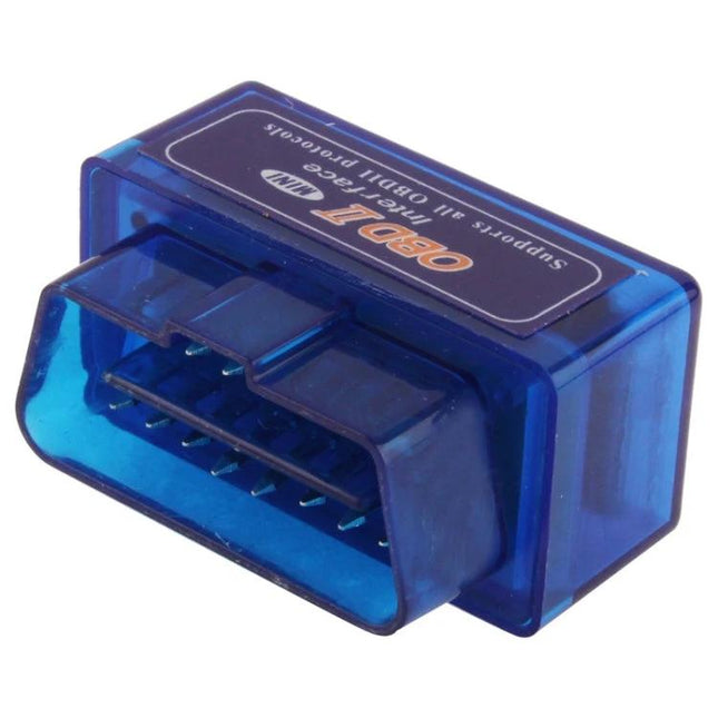 Handy Car Diagnostic Device for Routine Vehicle Checks - compact blue OBD2 scanner plug for reading and clearing engine trouble codes