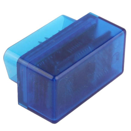 Handy Car Diagnostic Device for Routine Vehicle Checks plugged into OBD2 port, compact blue handheld code reader