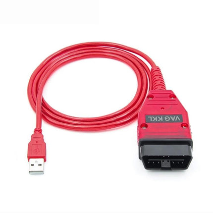 USB Cable for Everyday VW and Audi Vehicle Diagnostics - red USB to OBD2 cable for reading engine fault codes