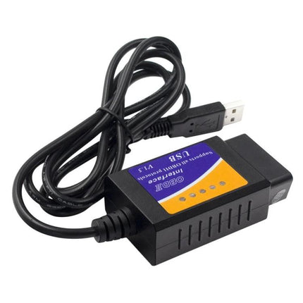 USB Scanner for Routine Vehicle Maintenance at Home - USB OBDII diagnostic cable for PC to read engine codes and check warning lights