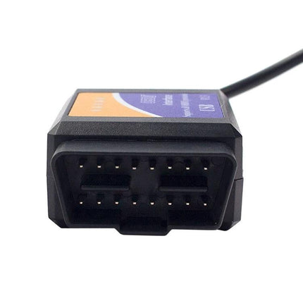 USB Scanner for Routine Vehicle Maintenance at Home - close-up of OBDII USB diagnostic interface plug used for home car maintenance