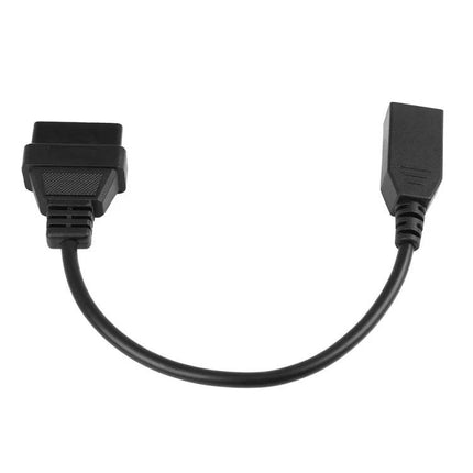 Adapter for Connecting OBD Tools in Honda Vehicles - black 3-pin to 16-pin OBD adapter cable for older Honda diagnostic scanners