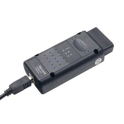 OP-COM Interface for Everyday Opel Car Maintenance Checks - black OBD2 diagnostic adapter with USB cable for live data and code clearing