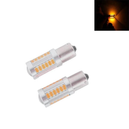 Two Pack Red LED Car Brake Light Bulbs for Vehicles - compact plug-and-play red LED replacement bulbs for brake, tail, license plate and interior lighting