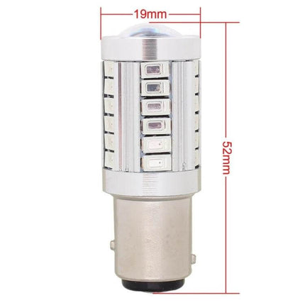 Red Car Brake Light Bulbs For Vehicles 2 Pack Easy To Install - 52mm LED bulb with 19mm top, silver base, 2-pack replacement for brake/tail/turn lights