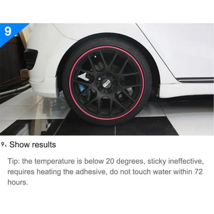 Decorative Scratchproof Strip for Car Wheel Hubs, 8 Meters Long