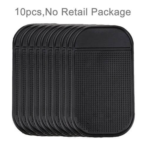 Car Anti-Slip Pad For Phone And GPS On Dash Reusable - black reusable non-slip dashboard pads, 10pcs set