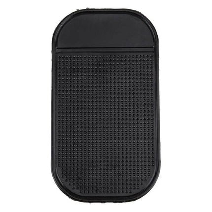 Car Anti-Slip Pad For Phone And GPS On Dash Reusable black textured dashboard mat holds phone GPS sunglasses without adhesive