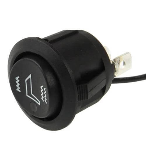 Car Seat Cushion Heating Switch ON-OFF-ON For Vehicle Use - black round 3-position rocker switch for 12V seat heater control