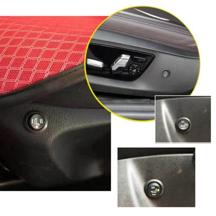 Car Seat Cushion Heating Switch ON-OFF-ON For Vehicle Use installed on driver seat panel showing strong, off, weak positions