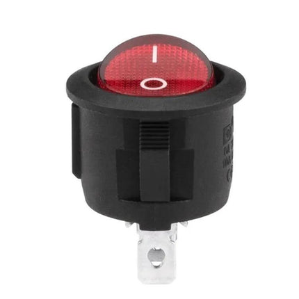 DIY Rocker Switch for Racing Sport 10 Pack Vehicle Use - red illuminated 12V round hand rocker switch for automotive DIY projects and auxiliary lights
