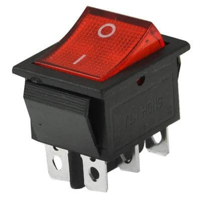 DIY Red Light Off-On Rocker Switch 12V Pack Of 5 For Racing - compact red illuminated on/off rocker switch for car, kart, boat dashboard panels