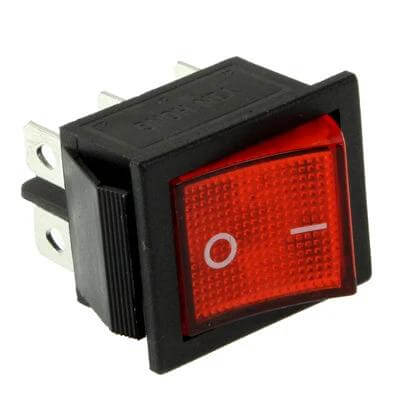 DIY Red Light Off-On Rocker Switch 12V Pack Of 5 For Racing red illuminated on/off rocker switch for dashboards and accessory wiring