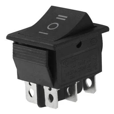 On-Off-On Rocker Switch For Racing Vehicles DIY Projects - 12V three-position black dashboard switch for accessories and lighting