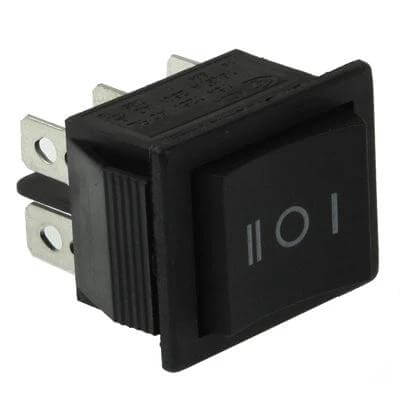On-Off-On Rocker Switch For Racing Vehicles DIY Projects - black 12V three-position dashboard switch for racing cars, go-karts, and custom electronics
