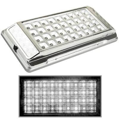 Interior Roof Light For Vehicle, 36 LED, 12V DC Power - low-profile cabin LED fixture for cars, vans and campers, easy replacement and flexible installation