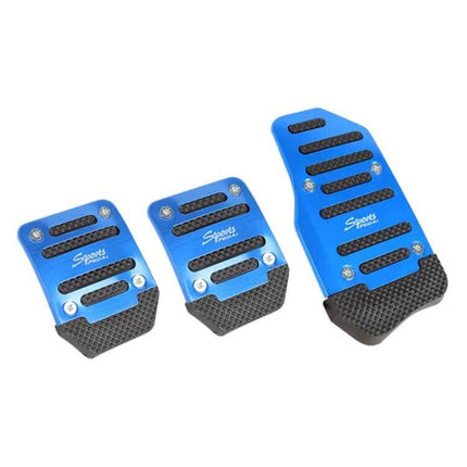 Car Universal Non-Slip Pedal For Comfortable Driving - blue stainless steel three-piece anti-slip pedal set for cars