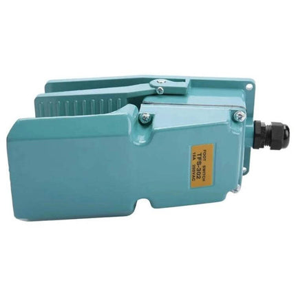 Durable Metal Foot Control Pedal Switch for Hands-Free Use - teal industrial metal foot switch for on/off machinery control