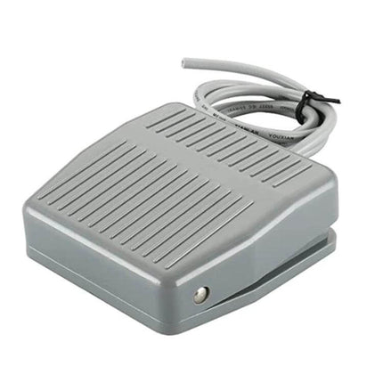 Plastic Foot Switch for Power Tools with 1 Meter Cable - grey momentary foot pedal with 1m cable for hands-free tool control