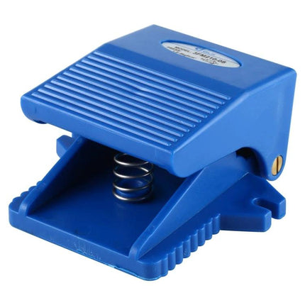 OLK Anti-Slip Foot Pedal Switch for Industrial Equipment blue momentary foot switch with textured non-slip surface and spring
