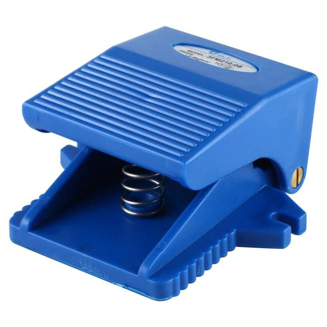 OLK Anti-Slip Foot Pedal Switch for Industrial Equipment blue momentary foot switch with textured non-slip surface and spring