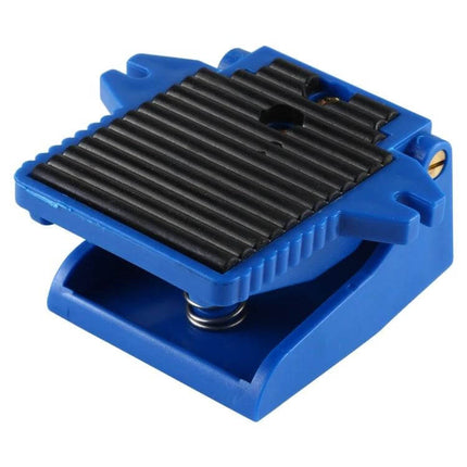 OLK Anti-Slip Foot Pedal Switch for Industrial Equipment, blue anti-slip momentary foot switch with ribbed black pedal