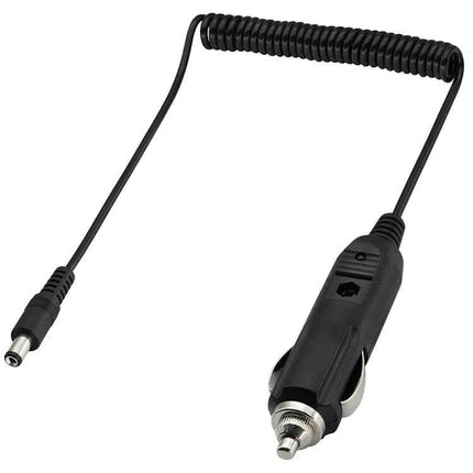2A Coiled Cable DC Power Supply Adapter for Car Charging compact coiled car charger cable with 12V cigarette plug and DC barrel connector