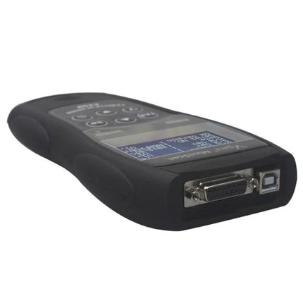 Vgate Scanner for Everyday Vehicle Diagnostics and Maintenance handheld OBD2 code reader showing port and screen for garage use